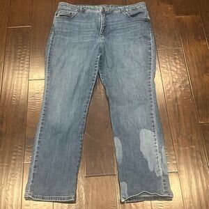 Lee Women's Straight Leg High Ride Relaxed Fit Instantly Slims Jeans size 4